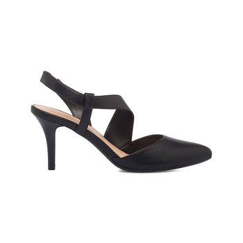 Décolleté slingback nere con tacco a stiletto 7 cm Lora Ferres, Donna, SKU w021000481, Immagine 0